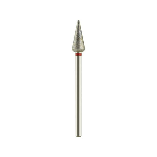 Fresa cónica rusa 5.0mm diamantada roja